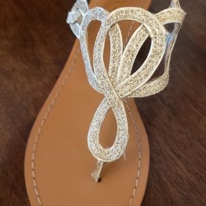 Unisa Gold Sparkly Sandals Size Womens 7